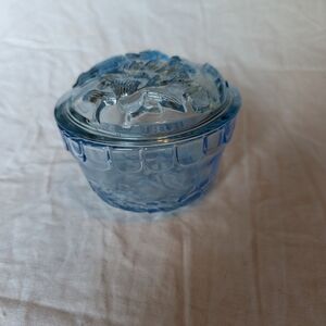 2/30$ Blue Glass Decorative Trinket Box